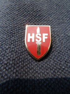 The new HSFA Lapel Badge