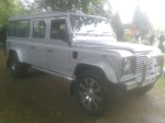 A Landrover hearse