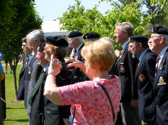 Behind the lady's camera, stands Lesley Ross (late WRAC) of Staffordshire HSF Association. Ladies very welcome!