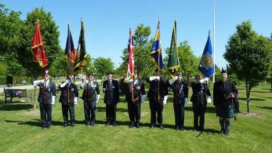 The HSFA Standard, The Standards of Lincs HSFA, Guest Standards and The Guest Piper.